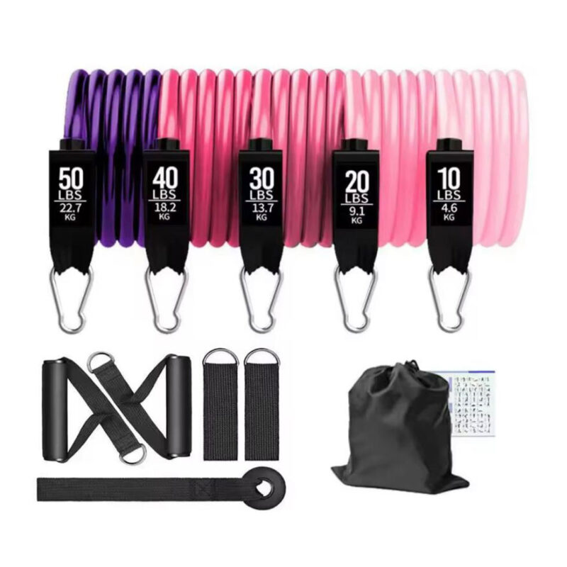 11pc Stackable Resistance Band Set - 4.6kg to 22.7kg
