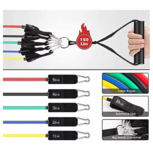 11pc Stackable Resistance Band Set - 4.6kg to 22.7kg