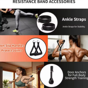 11pc Stackable Resistance Band Set - 4.6kg to 22.7kg