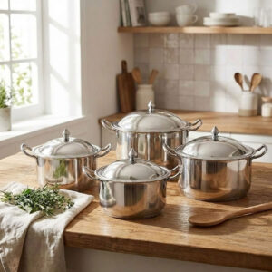Large Stainless Steel Pots with Induction Base