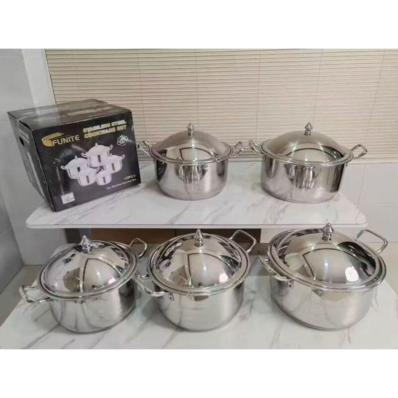 Large Stainless Steel Pots with Induction Base