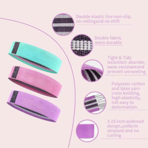 3pc-hip-resistance-band-set-2 3pc Hip Resistance Band Set - 27, 41, 68 kg Workout Bands