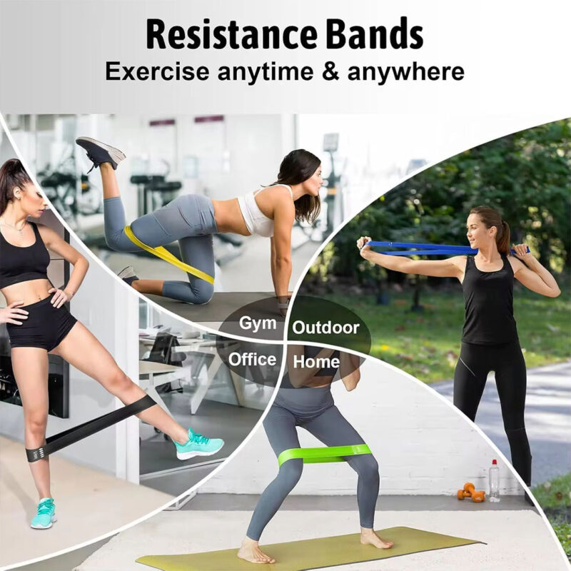 5pc Mini Loop Resistance Band Set with 5 Intensity Levels