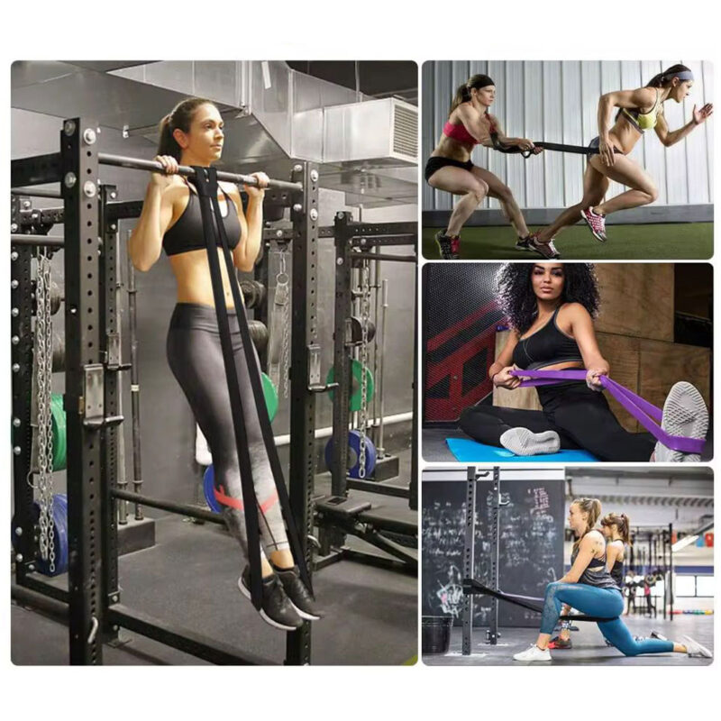6pc Long Loop Resistance Band Set for Strength Training - 4 to 79 kg