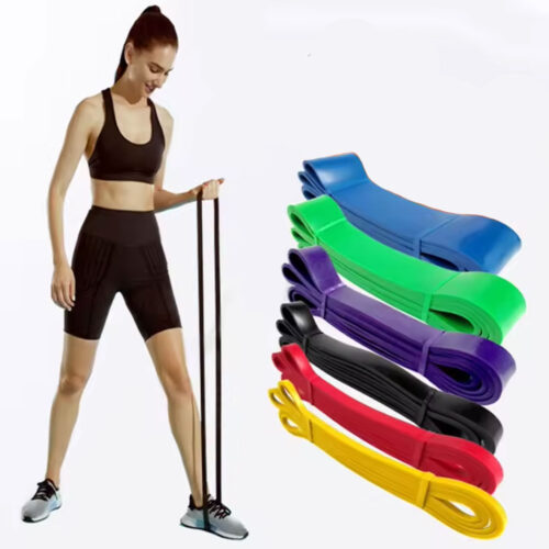 6pc Long Loop Resistance Band Set for Strength Training - 4 to 79 kg
