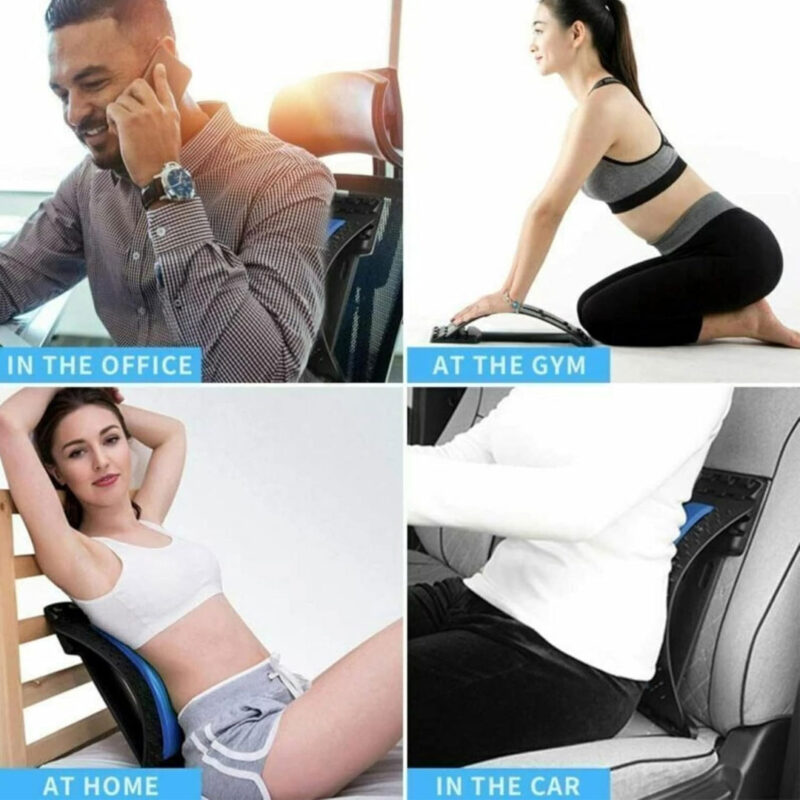 Adjustable Lumbar Back Stretcher with 3 Intensity Levels