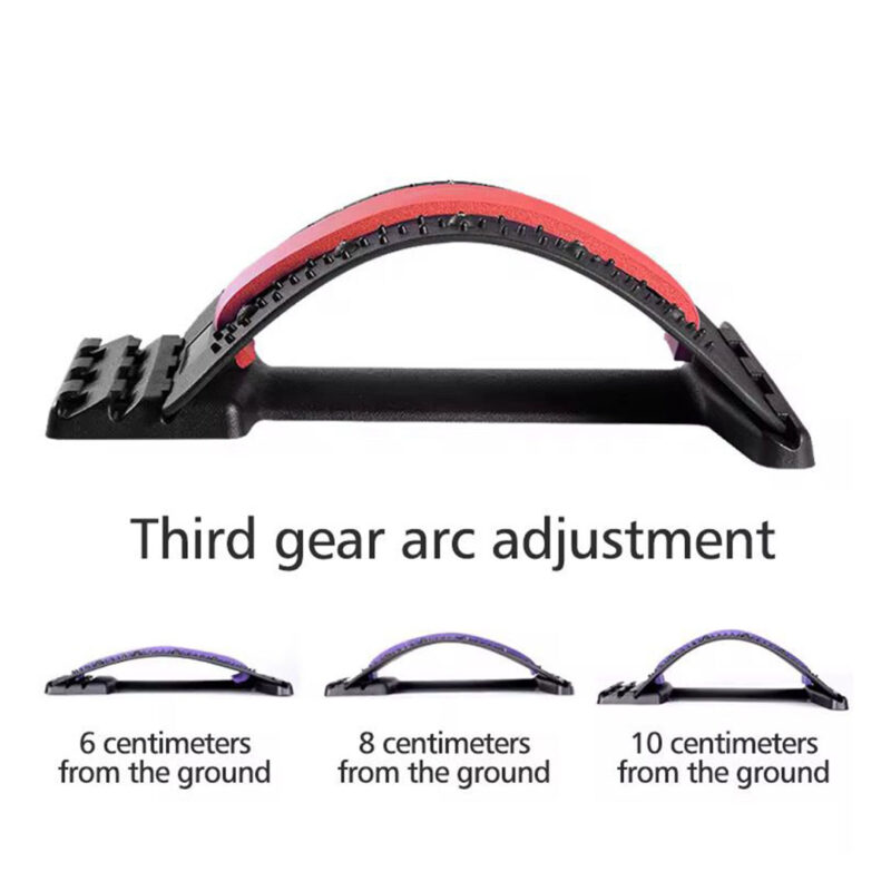 Adjustable Lumbar Back Stretcher with 3 Intensity Levels