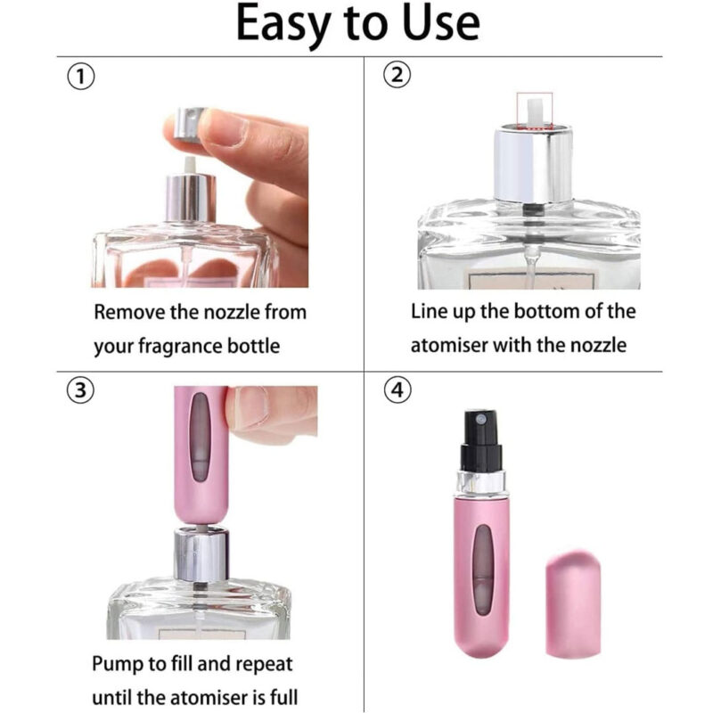 Mini Refillable Perfume Bottle for Travel – 5ml Atomizer