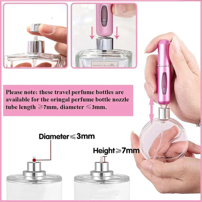 Mini Refillable Perfume Bottle for Travel – 5ml Atomizer
