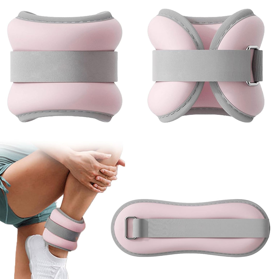 Ankle Weights - Soft Neoprene, 1 to 3kg Pair