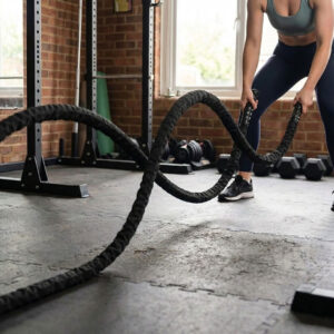 Heavy Duty Battle Rope with Sleeve and Wall Anchor - 38ft & 50ft
