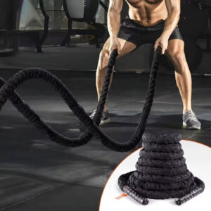 Heavy Duty Battle Rope with Sleeve and Wall Anchor - 38ft & 50ft