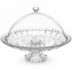 30cm Glass Cake Stand with Acrylic Dome Cover