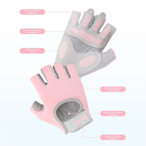 Half Finger Gym Gloves – Honeycomb Silicone Palm Protection