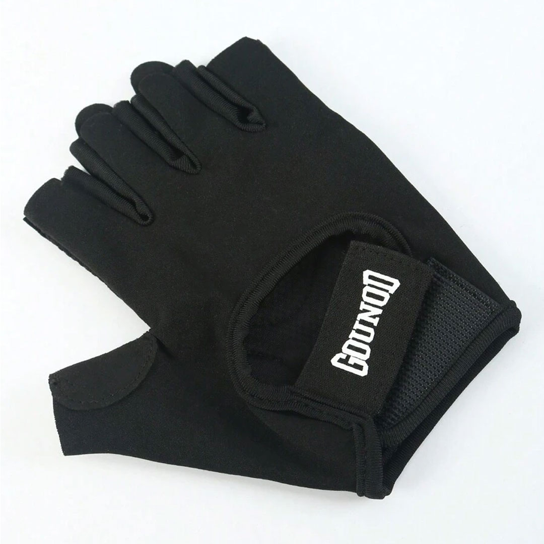 Half Finger Gym Gloves – Honeycomb Silicone Palm Protection