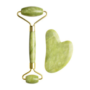 Jade Facial Roller & Gua Sha Stone Set