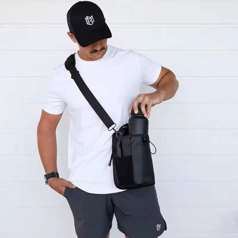 Magnetic Gym Water Bottle Bag with Phone & Essentials Storage