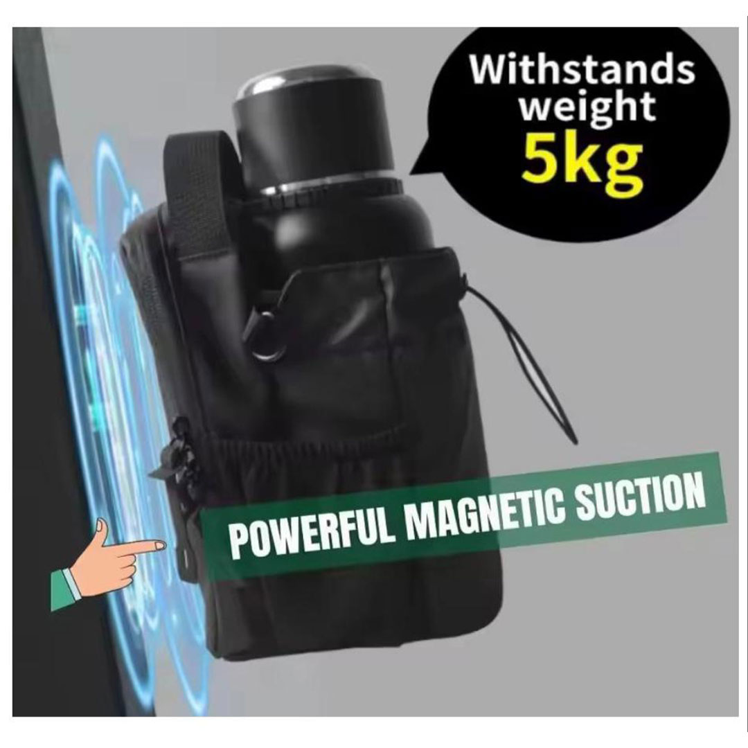 Magnetic Gym Water Bottle Bag with Phone & Essentials Storage