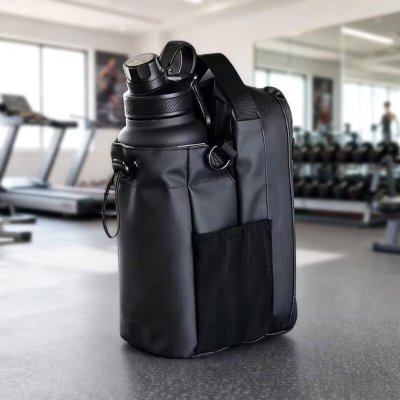 Magnetic Gym Water Bottle Bag with Phone & Essentials Storage