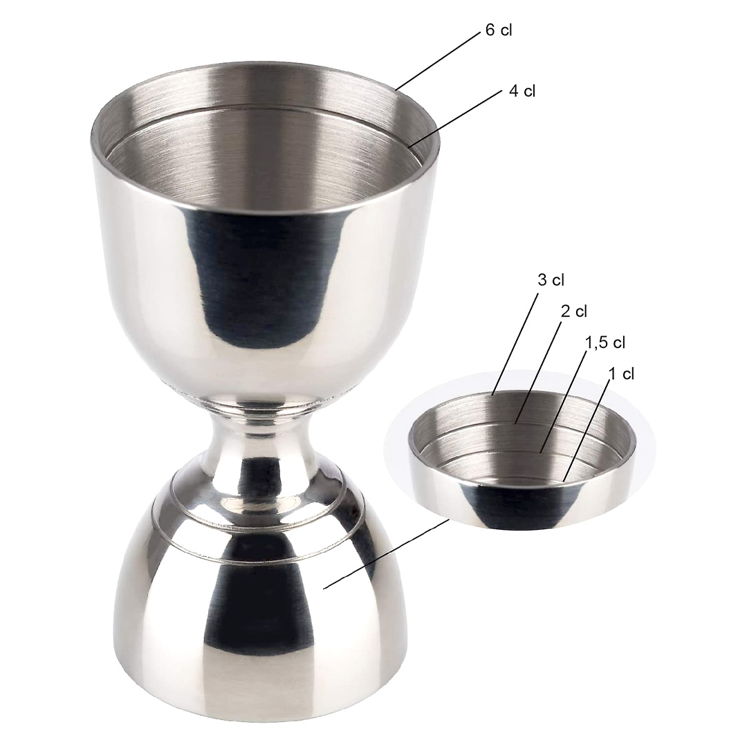 steel double bell jigger