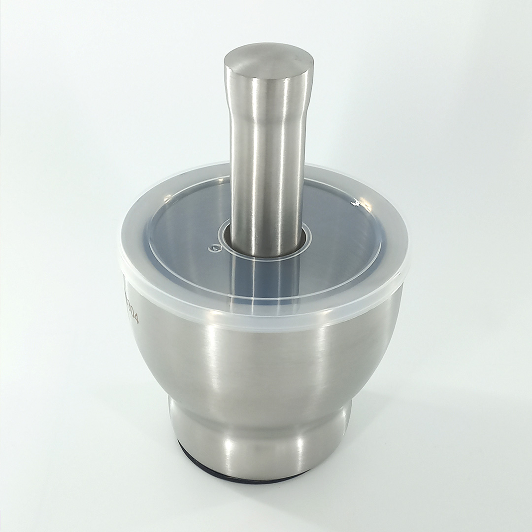 Heavy Duty Stainless Steel Mortar and Pestle Set with Lid