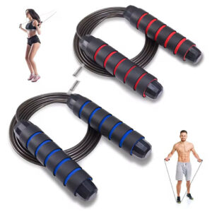 Weighted and Adjustable Skipping Rope with Steel Bearings