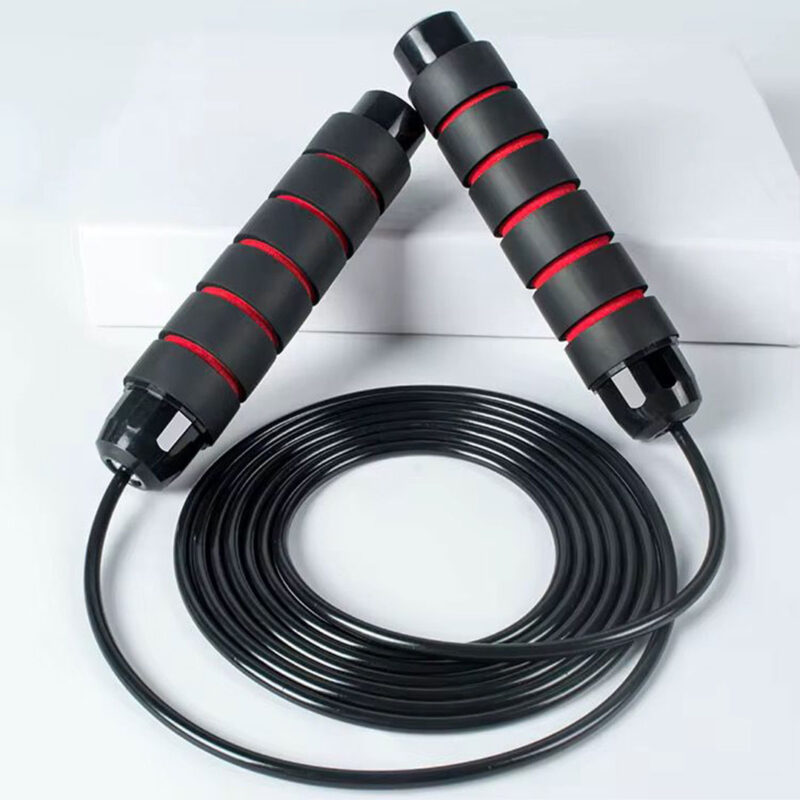 Weighted and Adjustable Skipping Rope with Steel Bearings