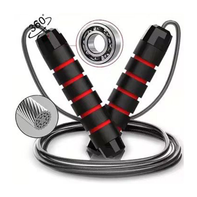 Weighted and Adjustable Skipping Rope with Steel Bearings