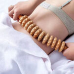 37cm 9 Wheel Curved Wooden Massage Roller