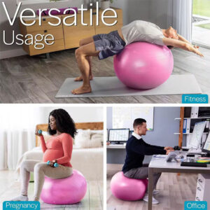 Antiburst Yoga Ball with Pump - Exercise Stability Ball