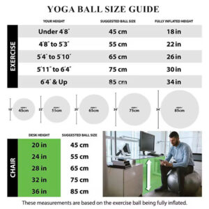 Antiburst Yoga Ball with Pump - Exercise Stability Ball