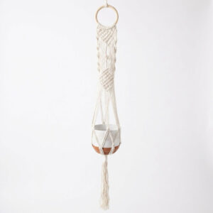 Macrame Plant Hanger – 100cm Boho Cotton Rope Design