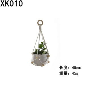 2047-Macrame-Plant-Hanger-with-Beads-45cm-3 Macrame Plant Hanger with Beads – 45cm Boho Style