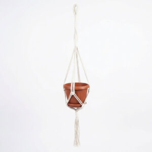 Macrame Plant Hanger 80cm – Boho Cotton Rope Holder