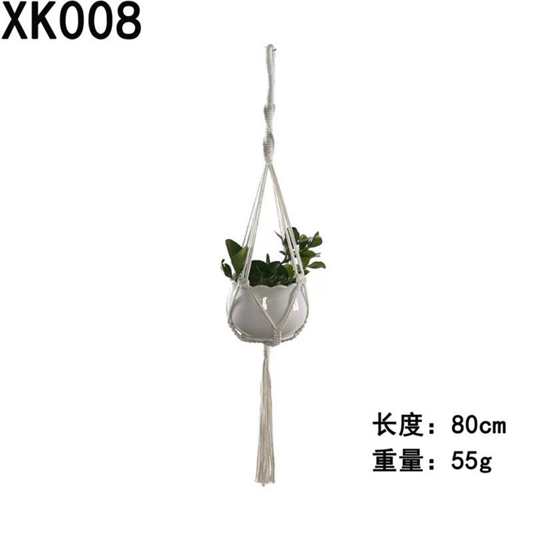 Macrame Plant Hanger 80cm – Boho Cotton Rope Holder