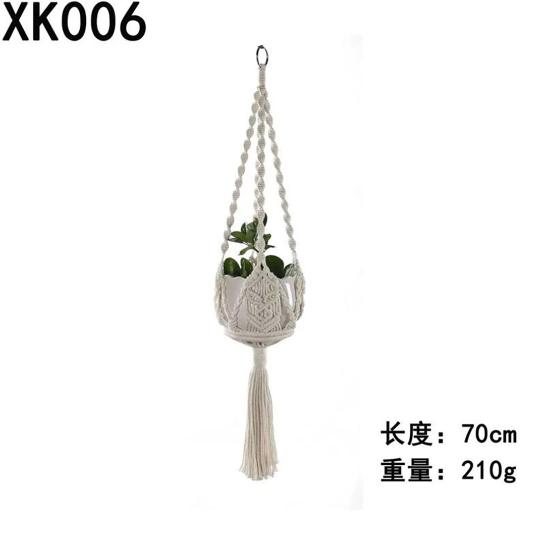 Macrame Plant Hanger 70cm – Boho Cotton Rope Holder