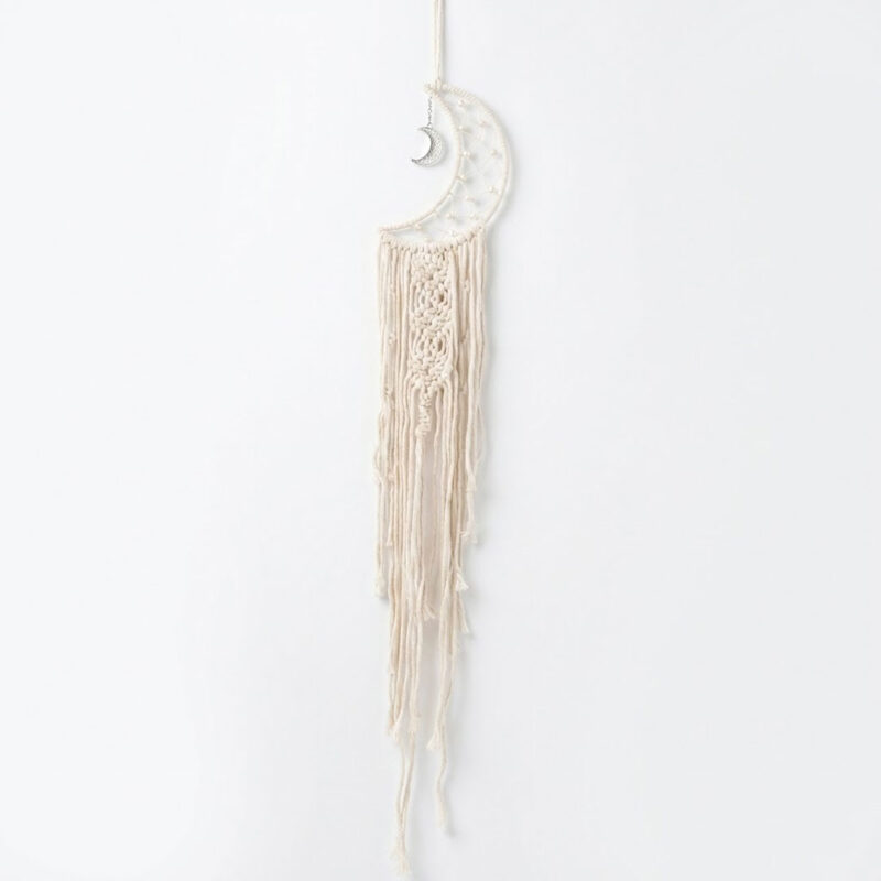 2052M-Crescent-Moon-Macrame-Wall-Hanging-3 Crescent Moon Macrame Wall Hanging Dream Catcher
