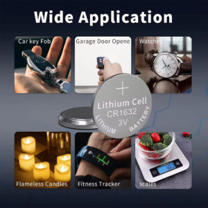 5pcs PKCELL CR1632 3V Lithium Button Cell Batteries