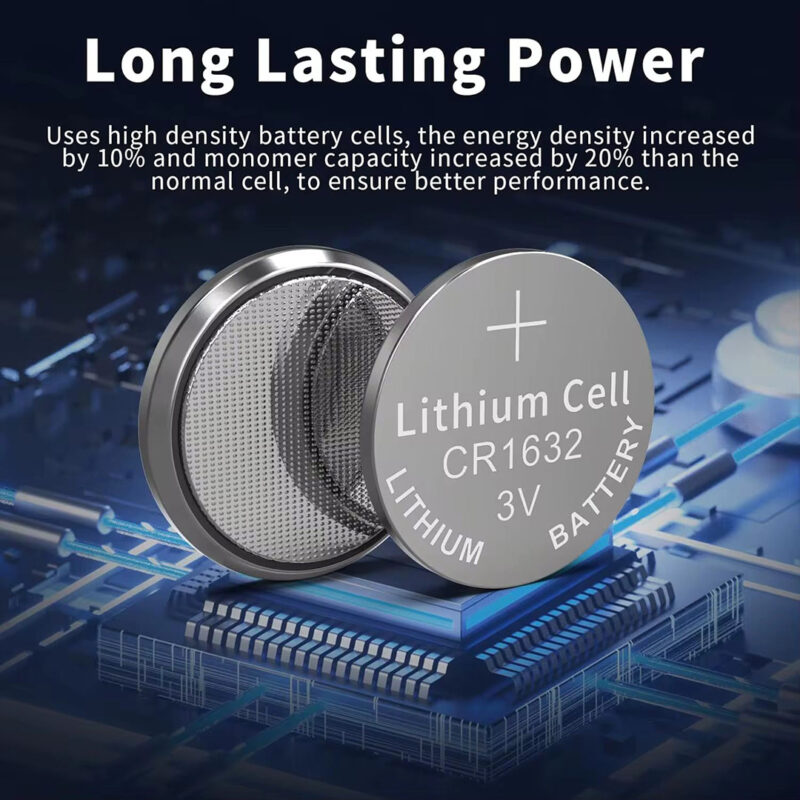 5pcs PKCELL CR1632 3V Lithium Button Cell Batteries