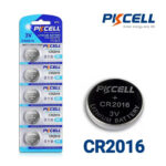 5pcs PKCELL CR2016 3V Lithium Button Cell Batteries