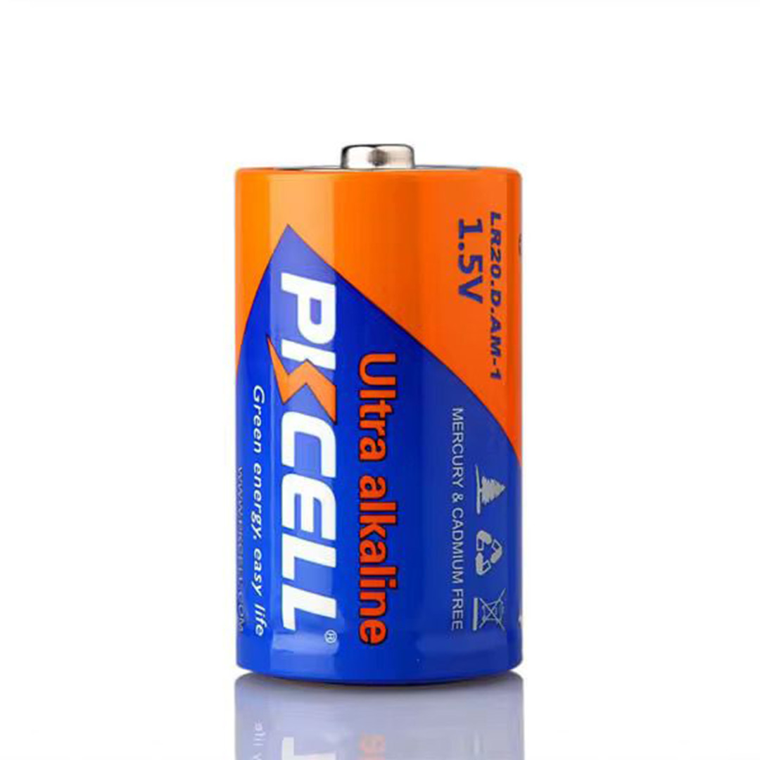2pc PKCELL D Size Alkaline Battery LR20