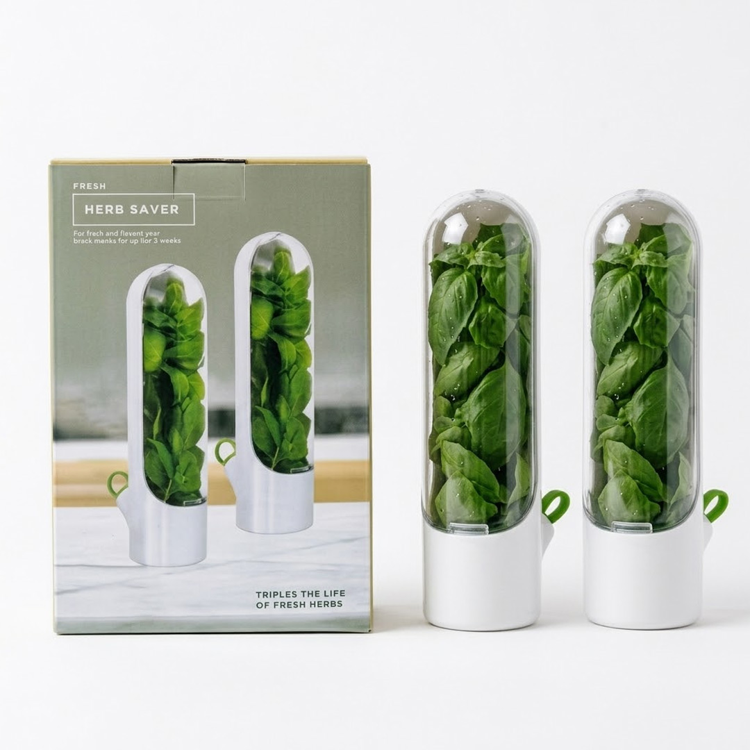 Vertical Fresh Herb Keeper for Longer Lasting Greens