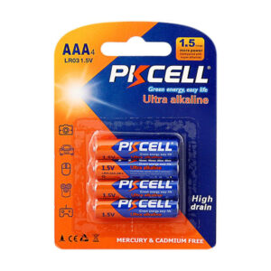 4pcs PKCELL AAA LR03 1.5V Ultra Alkaline Batteries