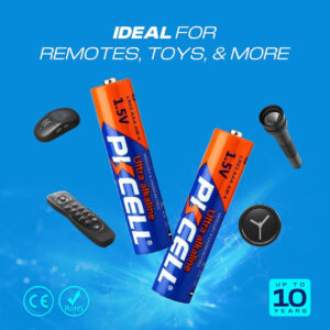 4pcs PKCELL AA LR6 1.5V Alkaline Batteries