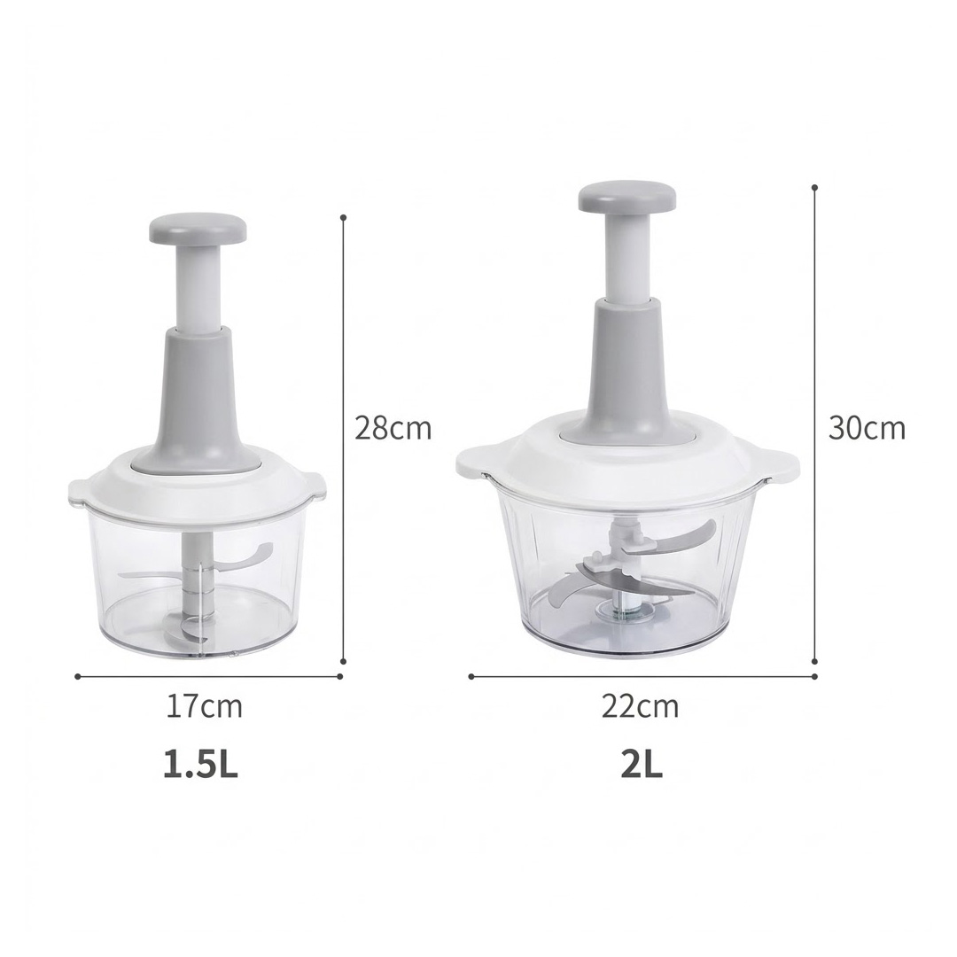 1.5 & 2L Push Down Vegetable Chopper