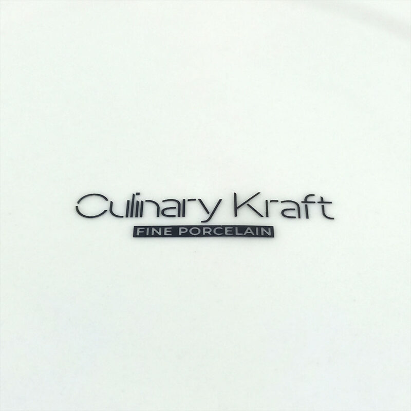 25cm Porcelain Deep Plate with Glossy White Finish