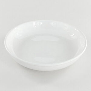 25cm Porcelain Deep Plate with Glossy White Finish