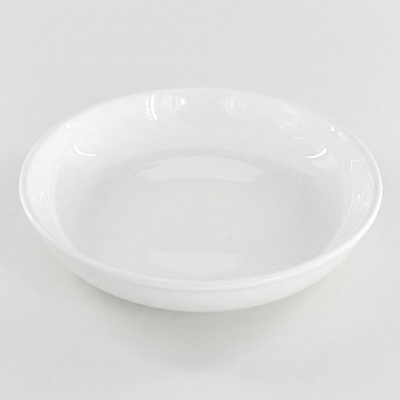 25cm Porcelain Deep Plate with Glossy White Finish
