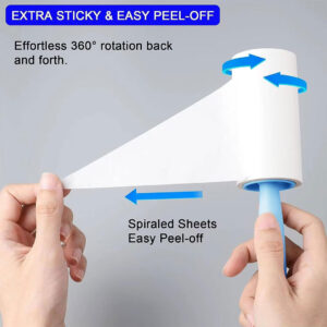 100 Sheet Lint Roller with Extra Sticky Sheets