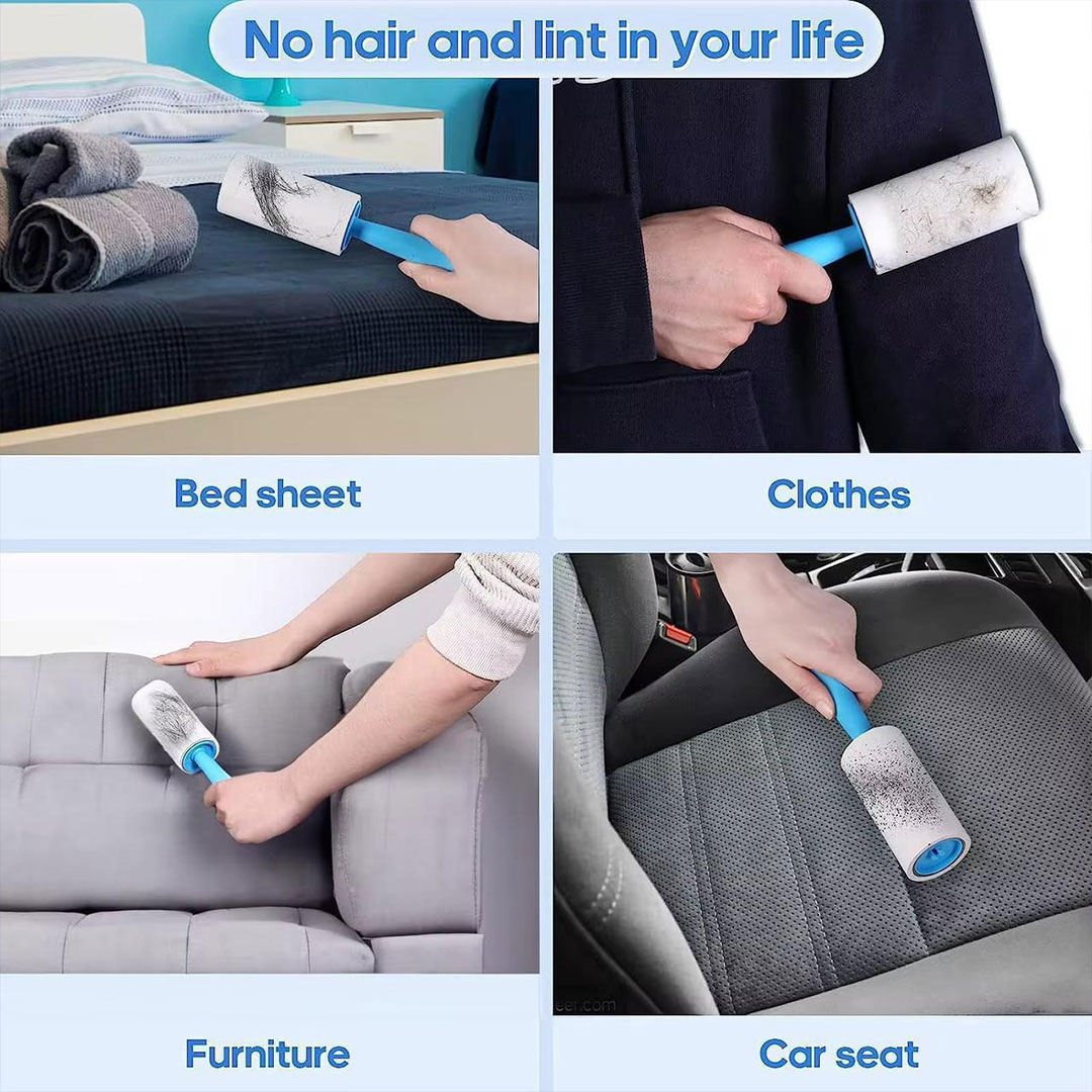 100 Sheet Lint Roller with Extra Sticky Sheets